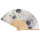 Summer Vintage Bamboo Folding Hand Held Flower Fan Chinese Dance Party Pocket Fans