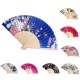 Summer Vintage Bamboo Folding Hand Held Flower Fan Chinese Dance Party Pocket Fans