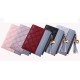 Women Men Leather Wallet Tassel Ladies Zipper Purse with Coin Pocket