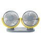 24V Mini Dual-Head Fan Car Van Home Silent Cooler Cooling Fan USB Rechargeable Outdoor Camping Travel