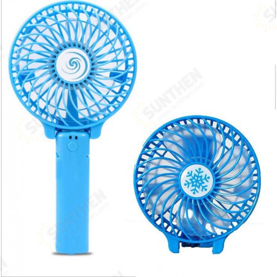 Mini Handheld Solar Fan Folding 720° Rotation 2 Modes USB Rechargeable Desktop Fan Summer Camping Travel