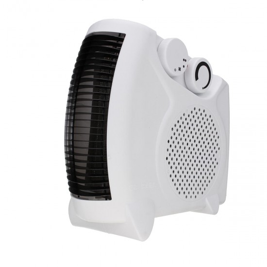 220V 1800W Mini Mute Electric Heater 3 Speeds Heat Cool Dual-Use Fan Portable Home Office Desktop Warmer