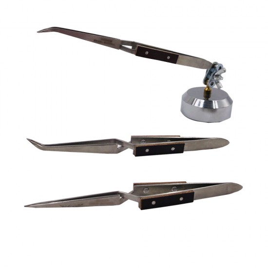 Welding Tweezers Straight/Curved Tweezers Jewelry Manufacturing Tools Universal Bracket Rebound Clip