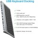 Aluminum Alloy Keyboard + 11 In 1 USB-C Hub Docking Station Adapter