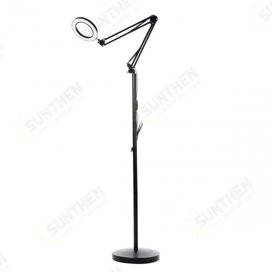 Magnifying Glass Desk Lamp Magnifier LED Light Foldable Reading Lamp with Three Dimming Modes USB Power Supply