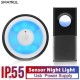 433MHZ Wireless Smart PIR Motion Sensor LED Night Light Doorbell Ring Chime Home USB Powered Waterproof