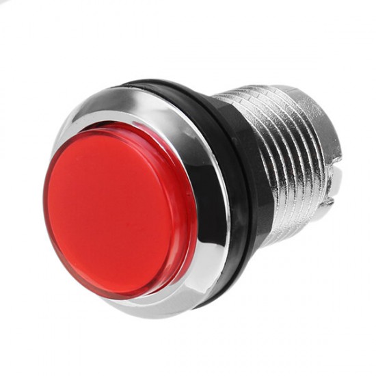 33MM Electroplated Red Blue Yellow White LED Push Button for Arcade Game Console Controller DIY