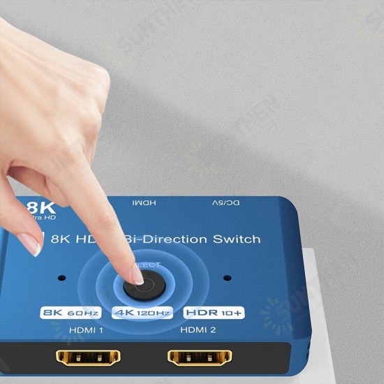 HD 8K 60Hz 4K 120Hz HDMI Bi-direction Switch Adapter 2 In 1 Out 1 In 2 Out HDMI Converter Splitter For PS4 for Nintendo Switch Game Console