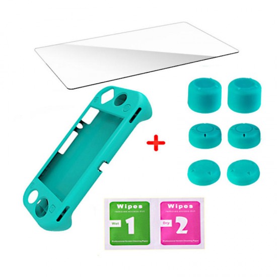 TNS-19180 Silicone Case with Tempered Film Rocker Cap Set for Nintendo Switch Lite Game Console