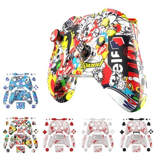 Replacement Full Housing Shell Gamepad Shell with Buttons Kit for Xbox One Slim Wireless Game Controller