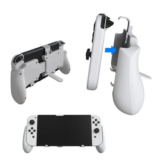 3 in 1 Gamepad Protective Shell Case Cover Retractable Detachable Bracket Holder for Nintendo Switch OLED Switch Lite Switch