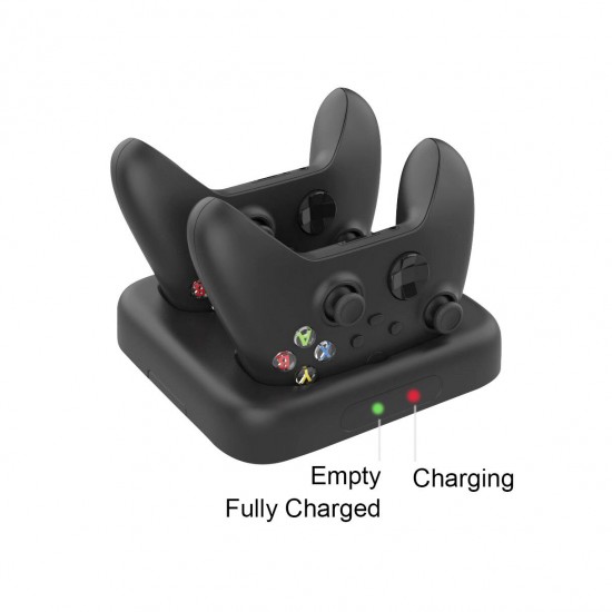 KJH-XSX-007 Charging Station for Xbox Series X S Wireless Gamepad Dual Charger Dock for X-box S X Game Controller Charging Base