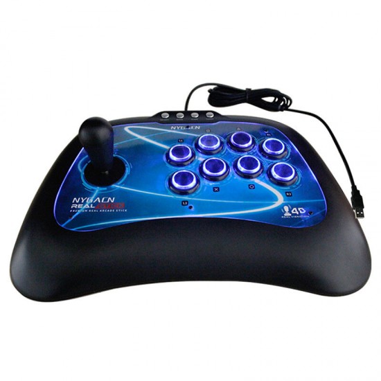 NJP302 USB Wired Gamepad Game Controller Arcade Joystick Support Turbo for Android Windows PC TV Box Smart TV Laptop PS3