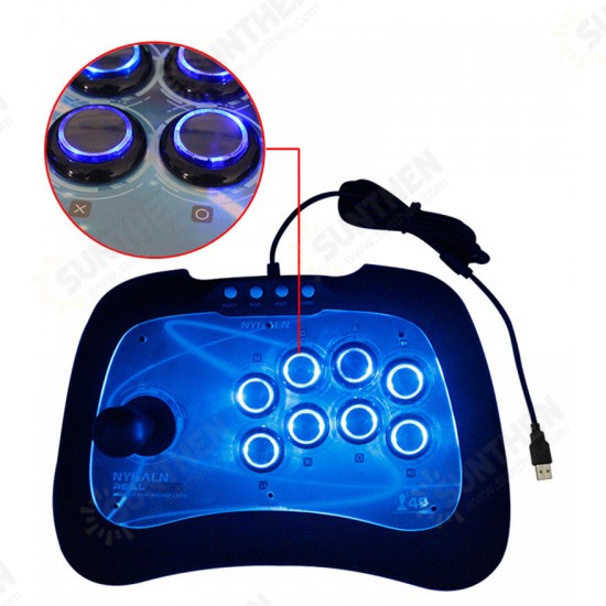 NJP302 USB Wired Gamepad Game Controller Arcade Joystick Support Turbo for Android Windows PC TV Box Smart TV Laptop PS3