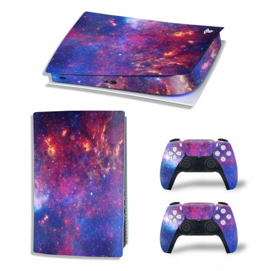 Printed Skin Stickers Anti-scratch Dustproof Decal Cover for PlayStation 5 PS5 Digital Edition Game Console