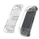 Protective Cover Shell for Steam Deck Ergonomic Crystal Clear PC Case for Game Console with Stand Protection Case