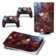 Skin Sticker Decal Cover Protector Cover Skin for PlayStation 5 Game Console and 2 Controllers PS5 Disk Optical Drive Version