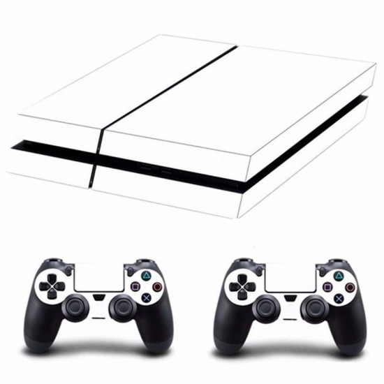 White Skin Sticker for PS4 Play Station 4 Console 2 Controller Protector Skin