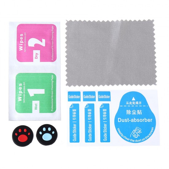 PG-SL001 9-in-1 Set Storage Bag Game Card Box for Switch Lite Console Cleaning Tempered Film Rocker Cap Type-C Charging Cable
