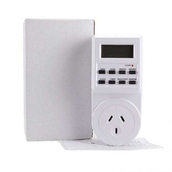 TS-T01-EU/US/UK/AU Plug 24 Hours Timing Socket Home Kitchen Timer Switch Socket Electronic Timer Infinite Cycle