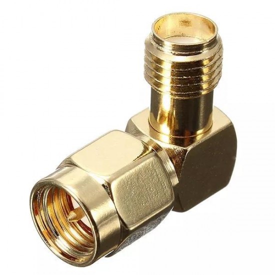 10Pcs SMA Male To SMA Female Jack Right Angle Crimp RF Adapter Connector