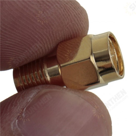 1Pc Adapter SMA Male Plug to SMA Female Jack RF Connector Straight Gold Plating