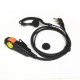 2 Pin Earpiece Headset PTT with Microphone Walkie Talkie Ear Hook Two Way Radio Earphone for KENWOOD 