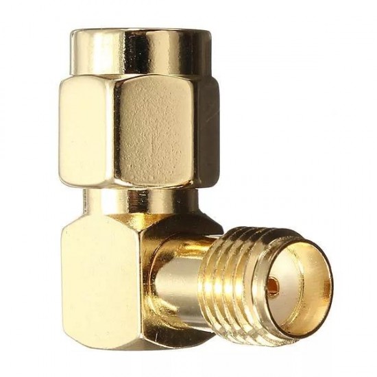 5Pcs SMA Male To SMA Female Jack Right Angle Crimp RF Adapter Connector