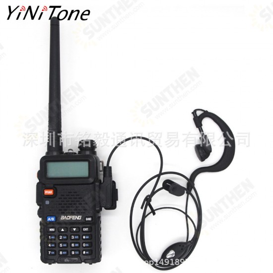 5pcs Ptt Mic headphone Walkie Talkie Earpiece headset for UV-5R UV-5RE UV-6R BF-888S Kenwoods CB Two Way Radio parts