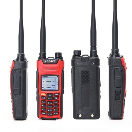 AR-F6 Walkie Talkie Six 6 Bands Police Band LCD Color Display Dual Display Dual Standby 999CH DTMF SOS Ham Radio