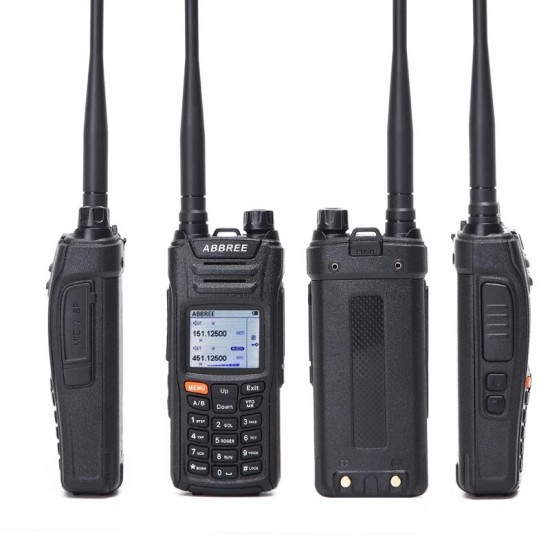 AR-F6 Walkie Talkie Six 6 Bands Police Band LCD Color Display Dual Display Dual Standby 999CH DTMF SOS Ham Radio