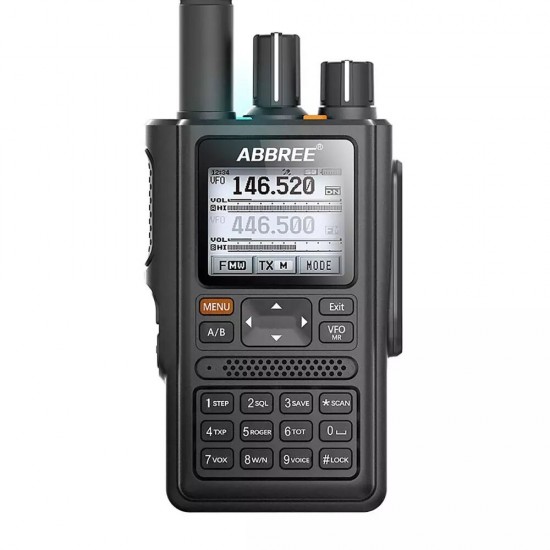 AR-F8 GPS Walkie Talkie High Power 6 Brands 136-520MHz Frequency CTCSS DNS Detection LED Display