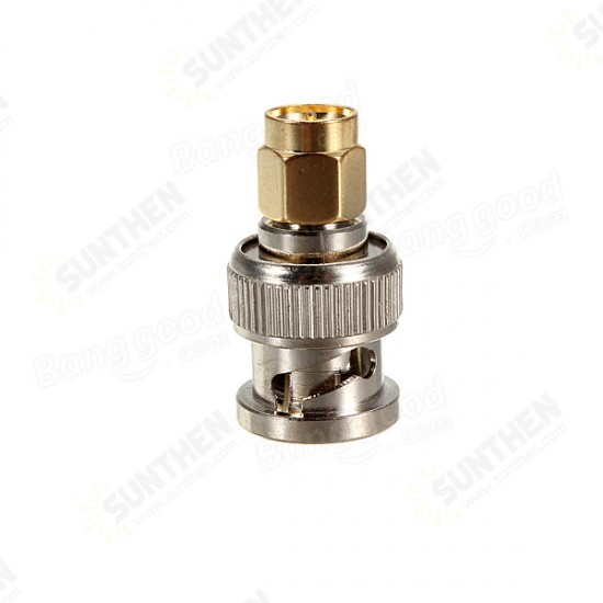 Alloy Steel BNC Male Plug To SMA Male Plug RF Adapter Connector