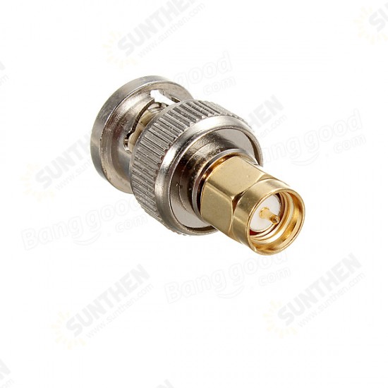 Alloy Steel BNC Male Plug To SMA Male Plug RF Adapter Connector