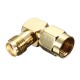 RP-SMA Male To SMA Female Jack Right Angle Crimp RF Adapter Connector