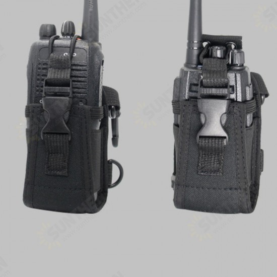 Multifunctional Tactical Walkie Talkie Storage Bag Intercom Radio Case Holder Pouch Bag