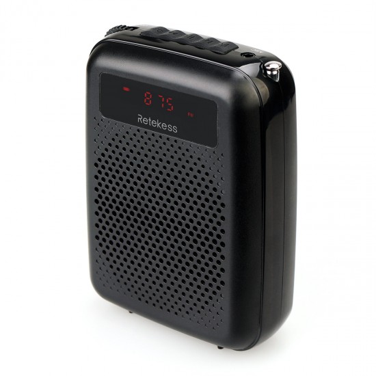 PR16R Portable Digital Display Screen FM Voice Amplifier with Recording Function and Large Capacity Rechargeable Batteries