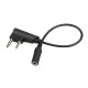 TCK01 2 Pin to 3.5mm Female Phone Audio Earpiece Transfer Cable for Kenwood RT21 RT22 RT24 RT27 H777