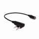 TCK01 2 Pin to 3.5mm Female Phone Audio Earpiece Transfer Cable for Kenwood RT21 RT22 RT24 RT27 H777