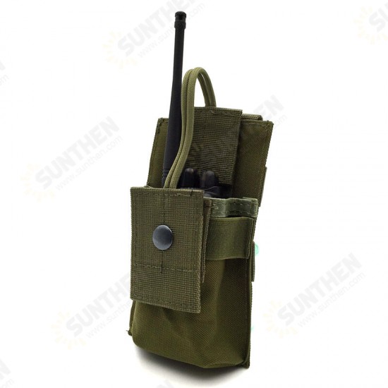 Walkie Talkie Bag Hunting MOLLE System Outdoor Multi-functional Tactical Intercom Package Bag Army Fan Appendage