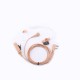 Walkie-talkie Earphone High-grade Double Line Khaki Long PTT Button Air Duct headset K Connector