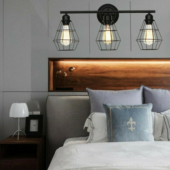 85-240V E27 Bathroom Vanity Light Mirror Front Wall Sconce Industrial Farmhouse Wall Lamp Without Bulbs