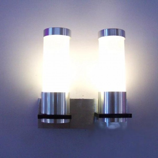 Modern 2W Dual Head Warm White LED Wall Light Sconce Hallway Hotel Lamp 85V-265V