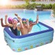 1-4 Persons Inflatable Swimming Pool Outdoor Summer Inflatable Pool Air Pump for Children Adult