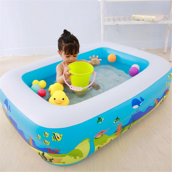 45.3x33.8x13.8'' Inflatable Swimming Pool Family Play Center Swim Baby Kids Child Backyard Garden