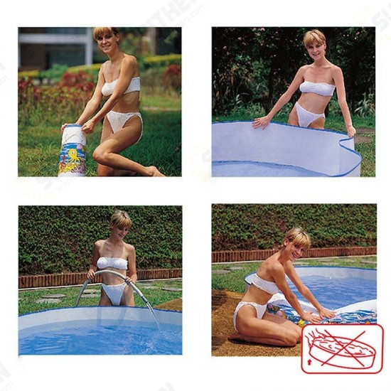 4ft-8ft Family Swimming Pool Garden Outdoor Summer Kids Paddling Pools No Inflation Pool