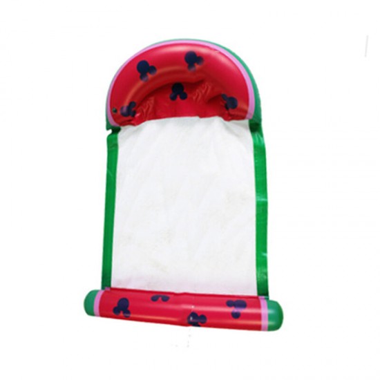 80x138CM PVC Floating Inflatable Hammock Water Lounger Foldable Pineapple Watermelon Pattern Backrest Floating Bed