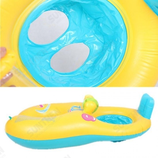 ABC Safe Inflatable Mother And Baby Swim Float Boat Raft Kid's Chair Seat Boat Play Pool Bath Swimming Float Ring