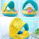 Adjustable Sunshade Baby Swim Inflatable Float Seat Boat Swimming Ring