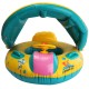 Adjustable Sunshade Baby Swim Inflatable Float Seat Boat Swimming Ring